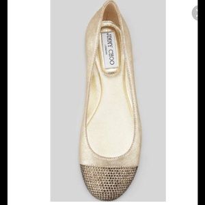 Jimmy Choo London Gold flats